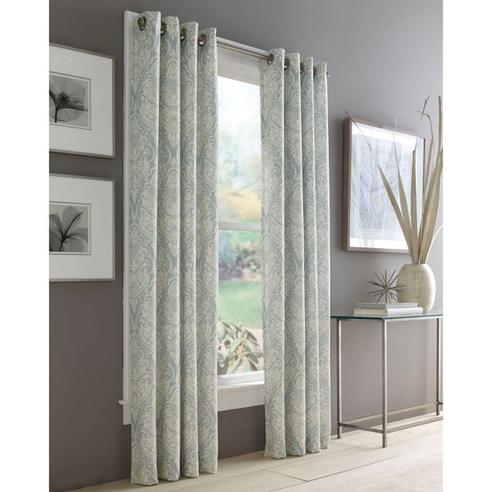J Queen New York Roosevelt Grommet Top Window Curtain Panel