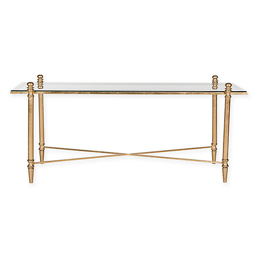 Safavieh Tait Coffee Table In Gold, Safavieh Gold Console Table