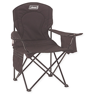 Coleman Oversized Quad Chair with Cooler in Black. View a larger version of this product image.