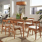 iNSPIRE Q&reg; Paloma Mid-Century 7-Piece Dining Set with 59-Inch Table in Natural/Beige