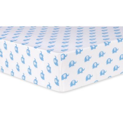 Elephants Deluxe Flannel Fitted Crib 