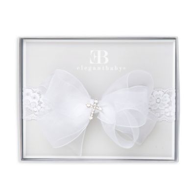 elegant baby christening headband