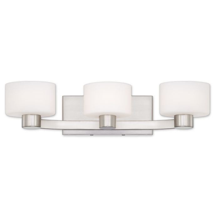 Quoizel Tatum 3 Light Bathroom Vanity Light In Brushed Nickel