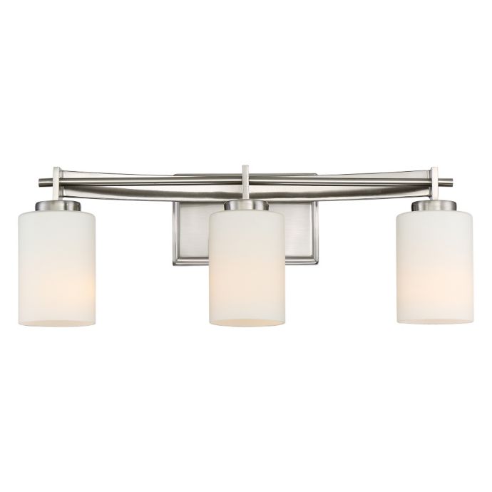 Quoizel Taylor 3 Light Bathroom Wall Sconce In Brushed Nickel