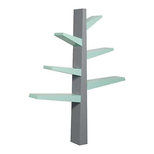 Alternate image 1 for Babyletto Poplar Spruce Tree Bookcase in Grey/Mint