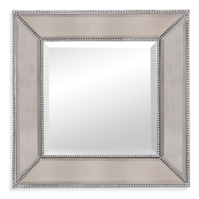 Bassett Beaded Wall Mirror In Silver Leaf Bed Bath Beyond