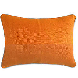 Aura Basket Weave Oblong Throw Pillow in Orange