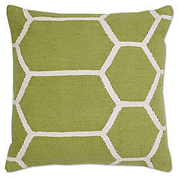 Aura Woven Hexagons 20-Inch Square Throw Pillow in Light Green