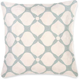 Aura Hand Embroidered 20-Inch Throw Pillow in Sage Green
