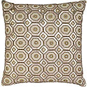 Aura Honeycomb Sequin 20-Inch Throw Pillow in Natural