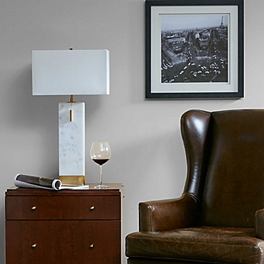 Hampton Hill Bringham 29.75-Inch Large Table Lamp in White with Fabric Shade. View a larger version of this product image.
