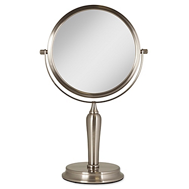 Anaheim 1x/5x 2-Sided Vanity Swivel Mirror in Brushed Nickel. View a larger version of this product image.