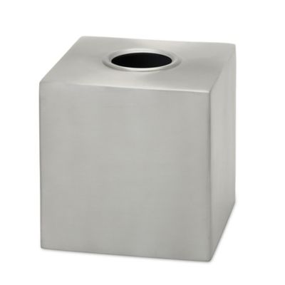 brushed nickel tissue box cover