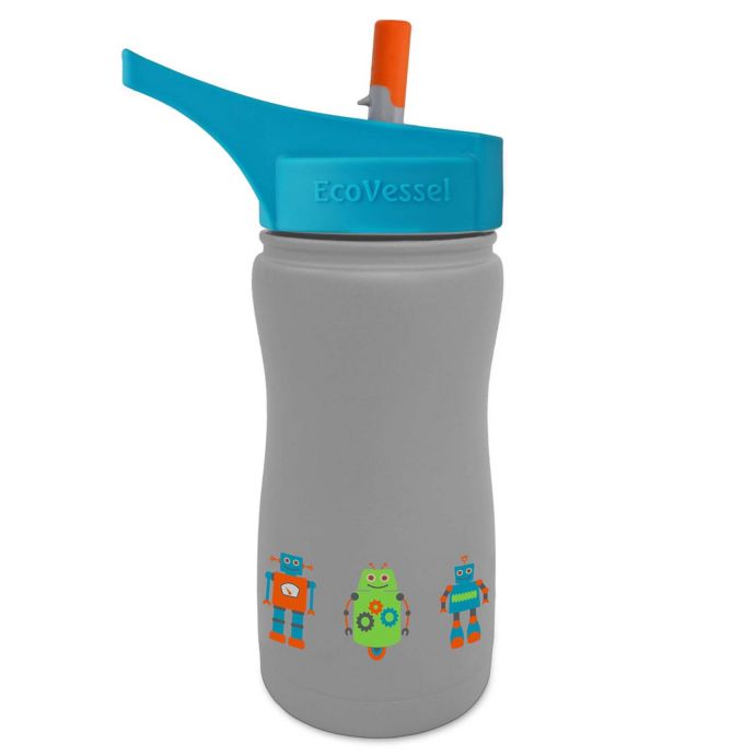 Eco Vessel® FROST 13 oz. Insulated Kids Straw Top Water Bottle Bed