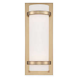Minka Lavery® 2-Light Wall Sconce in Honey Gold with Etched Opal Glass Cylinder Shade
