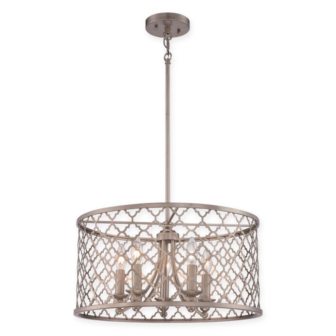 5 Light Pendant Light In Champagne Gold Bed Bath Beyond