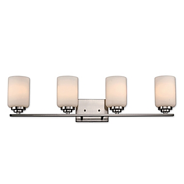 Bel Air Lighting Mod Space 4-Light Bathroom Fixture in Brushed Nickel. View a larger version of this product image.