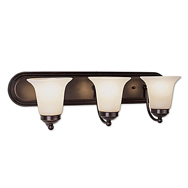 Bel Air Bath Morgan House 3-Light Bathroom Bar in Oil Rubbed Bronze. View a larger version of this product image.