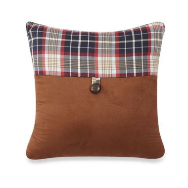 HiEnd Accents South Haven Plaid Envelope Square Throw Pillow in Red. View a larger version of this product image.