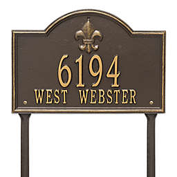 Whitehall Products Bayou Vista Standard Lawn House Numbers Plaque