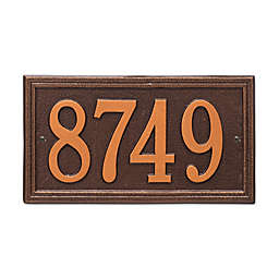 Whitehall Products Double Border 1-Line House Numbers Plaque