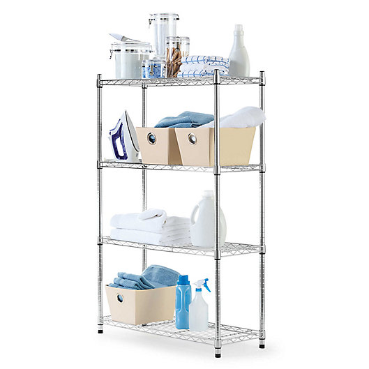 Commercial Grade 4 Tier Metal Shelving, Bed Bath And Beyond Shelving Unit