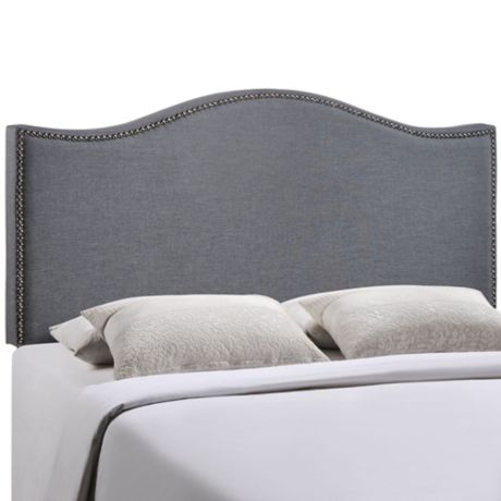 LexMod Curl Nailhead Upholstered Headboard Queen Ivory for sale online 