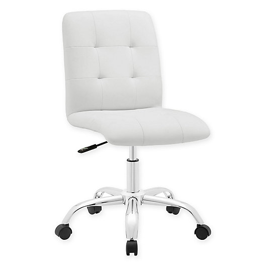 Alternate image 1 for Modway Prim Armless Mid-Back Office Chair in White