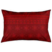 Holiday Snowflakes King Pillow Sham in Red