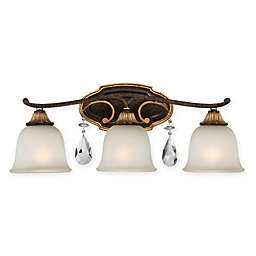 Chateau Nobles 3-Light Bathroom Wall Sconce in Bronze/Gold