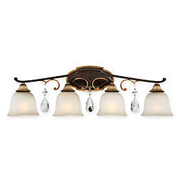 Chateau Nobles 4-Light Bathroom Wall Sconce in Bronze/Gold