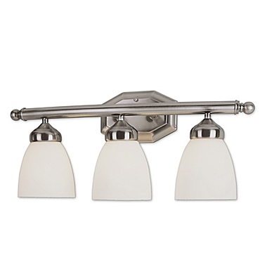Bel Air 3-Light Vanity Light in Brushed Nickel. View a larger version of this product image.