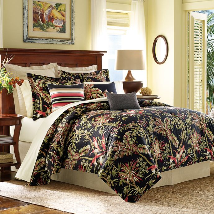 Tommy Bahama® Jungle Drive Comforter Set in Black | Bed ...