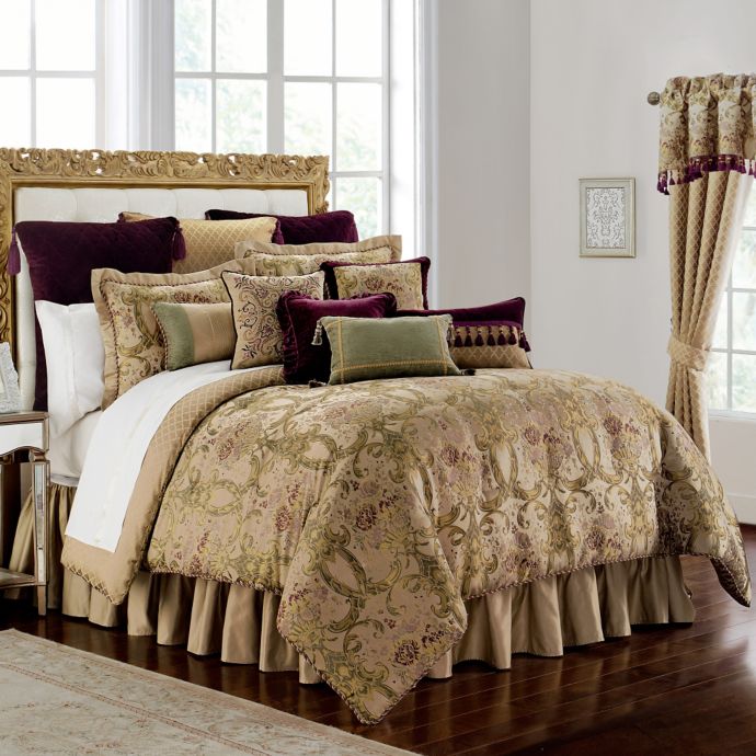 Waterford® Linens Carlotta Comforter Set in Gold | Bed ...