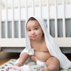 Alternate image 2 for Burt's Bees Baby&reg; Organic Cotton Knit Terry Hooded Towel in Cloud