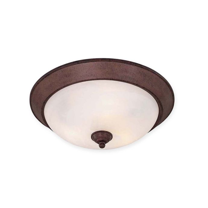 Minka Lavery 3 Light Flush Mount Ceiling Fixture In Antique Bronze