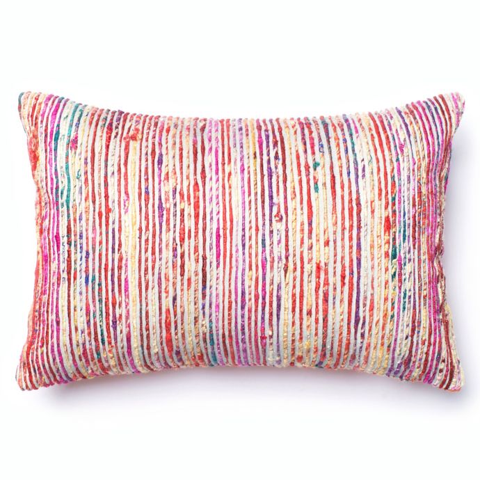 Loloi Multicolored Yarn Ribbed Oblong Throw Pillow | Bed Bath & Beyond