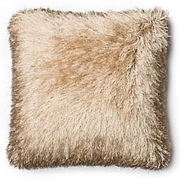 Loloi Shag Square Throw Pillow in Gold