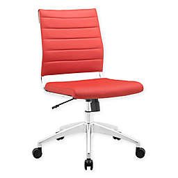 Modway Jive Mid-Back Armless Office Chair in Red