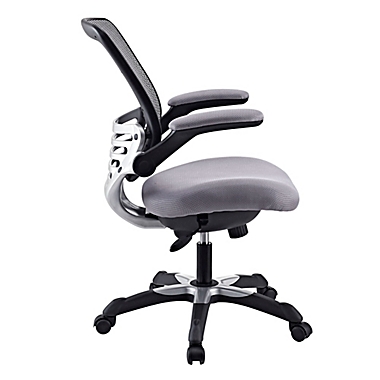 Modway Edge All Mesh Office Chair In Black With Flip-Up Arms Perfect For Computer Desks 