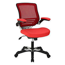 Modway Edge Vinyl Office Chair in Red