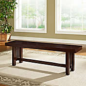 Forest Gate Traditional Wood Dining Bench in Cappuccino