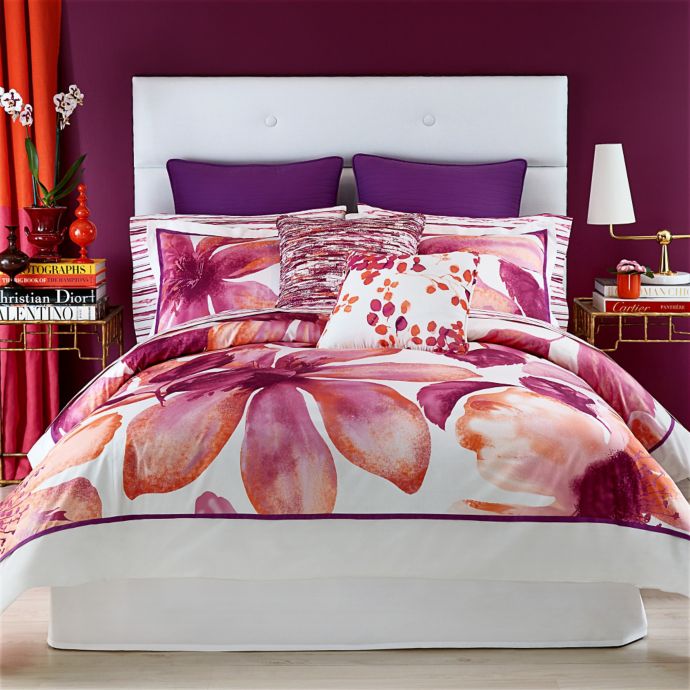 Christian Siriano Watercolor Bloom Comforter Set Bed Bath Beyond