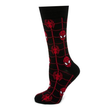 Marvel&reg; Spider-Man Web Socks in Black. View a larger version of this product image.