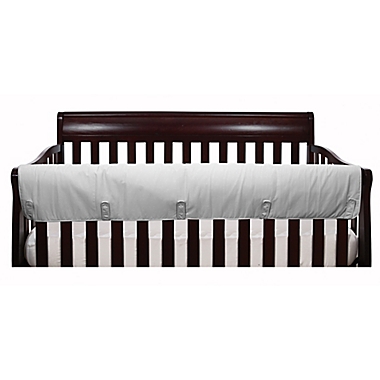 The Peanutshell&trade; Solid Crib Rail Guard in Grey. View a larger version of this product image.