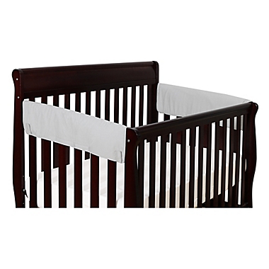 The Peanutshell&trade; Solid Crib Rail Guard in Grey. View a larger version of this product image.