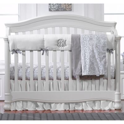 grey crib rail cover