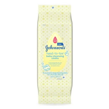 Johnson & Johnson&reg; Head-to-Toe&reg; 15-Count Baby Cleansing Cloths. View a larger version of this product image.