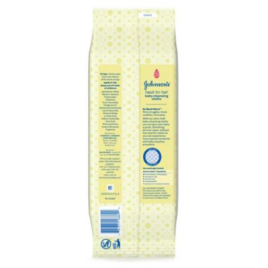 Johnson & Johnson&reg; Head-to-Toe&reg; 15-Count Baby Cleansing Cloths. View a larger version of this product image.