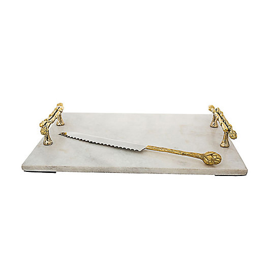 Alternate image 1 for Classic Touch Marble Challah Tray